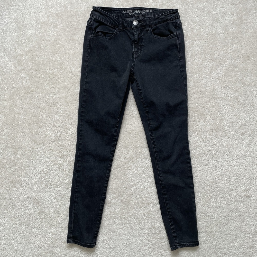 American Eagle Hi Rise Super Stretch Black Jegging Women's 4